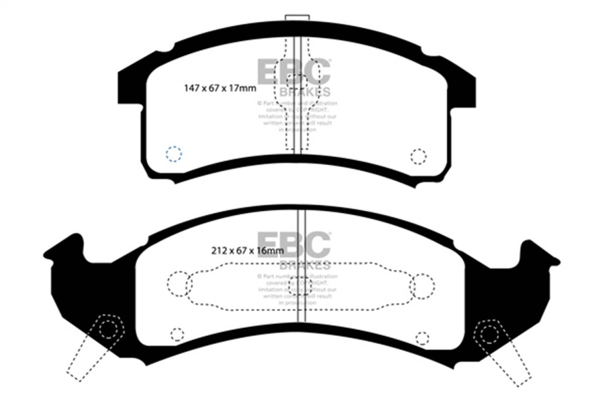 EBC Brakes Redstuff Ceramic Low Dust Brake Pads DP31271C