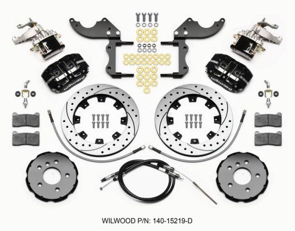 Wilwood - Wilwood Dynapro Radial4 / MC4 Rear Kit 12.19 Drilled 2014-2015 Mini Cooper w/Lines & Cables