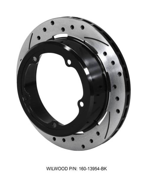 Wilwood - Wilwood Rotor-1.91in Offset-SRP-BLK-Drill-RH 11.00 x .810 - 5 x 5.75in Floater