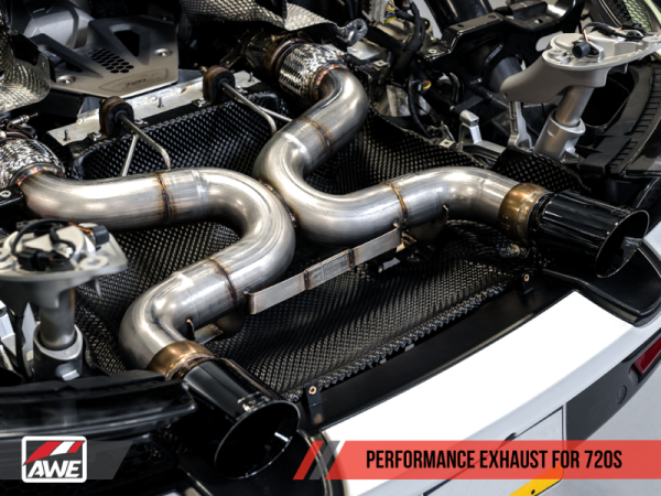 AWE Tuning - AWE Tuning McLaren 720S Performance Exhaust - Diamond Black Tips