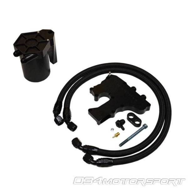 034Motorsport - 034Motorsport Oil Catch Can Kit for 2008.5+ MKV / MKVI VW GTI, GLI, EOS & 8J / 8P Audi TT, TT-S, A3, S3 2.0 TSI 034-101-1005