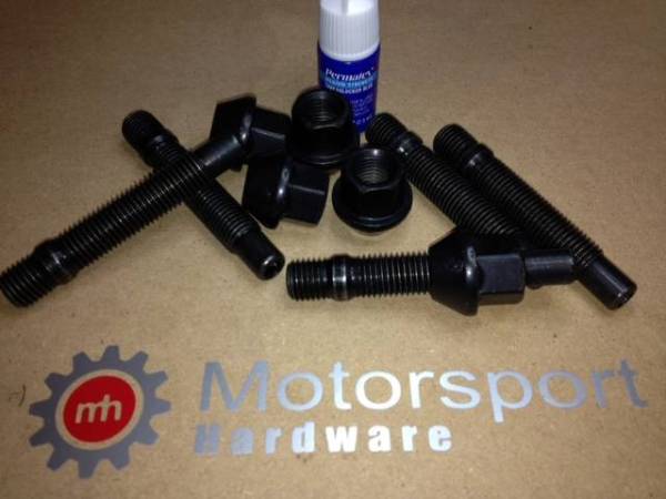 Motorsport Hardware - Motorsports Hardware 75MM Stud Conversion kit with Black Lugs 12x1.50MM