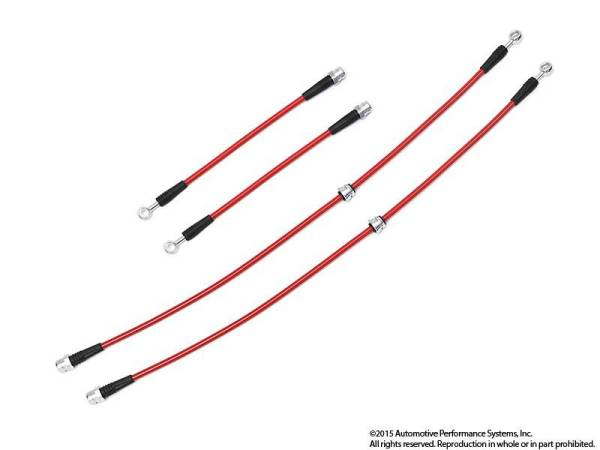 Neuspeed - NEUSPEED Sport Stainless Steel Brake Lines (Red Finish) for VW MKVII Golf / GTI & Audi A3 (8v) FWD