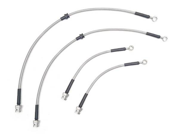 Neuspeed - NEUSPEED Sport Brake Lines for 2010.5+ Audi A3, VW MKVI & Scirocco w/ Bosch Rear Calipers Red Transparent