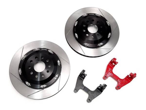 Neuspeed - NEUSPEED 350mm 2pc Floating Rear Rotor Kit for VW/AUDI MQB platform Red