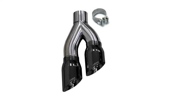 Corsa Performance - Corsa Performance Twin 4.0in. Side Swept Black PVD Pro-Series Tip Kit (Clamp Included) 14031BLK