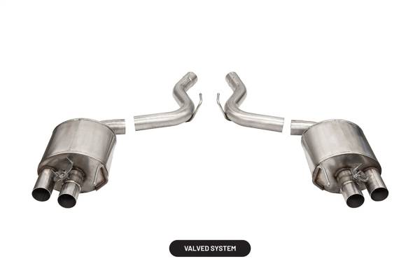 Corsa Performance - Corsa Performance 3.0in. 304 Stainless Steel dual rear exit axleback exhaust system with active valves. Fits to CORSA mid-pipes. 21098