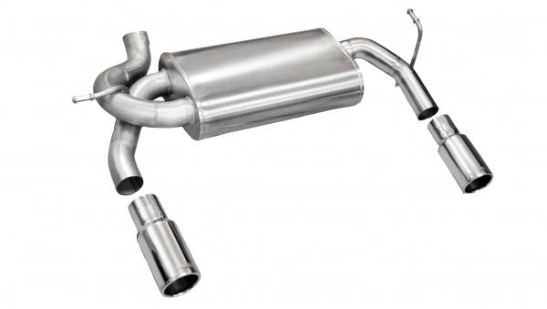 Corsa Performance - Corsa Performance 2.5in. Axle-Back Dual Rear Exit with Single 3.5in. Polished Straight Cut Tips 24412