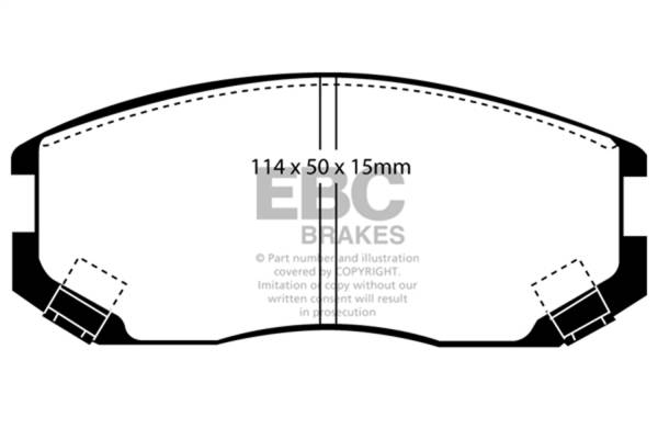 EBC Brakes - EBC Brakes Redstuff Ceramic Low Dust Brake Pads DP31063C