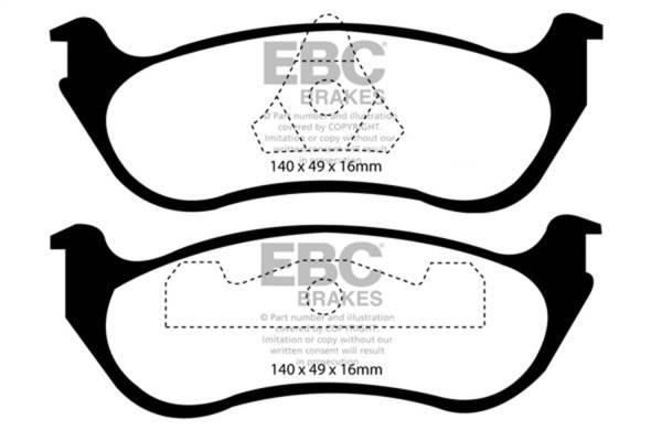 EBC Brakes - EBC Brakes Redstuff Ceramic Low Dust Brake Pads DP31627C