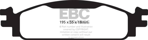 EBC Brakes - EBC Brakes Redstuff Ceramic Low Dust Brake Pads DP31825C