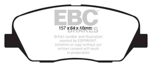 EBC Brakes - EBC Brakes Redstuff Ceramic Low Dust Brake Pads DP31844C