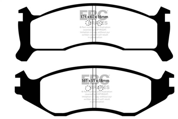 EBC Brakes - EBC Brakes Yellowstuff Street And Track Brake Pads DP41249R