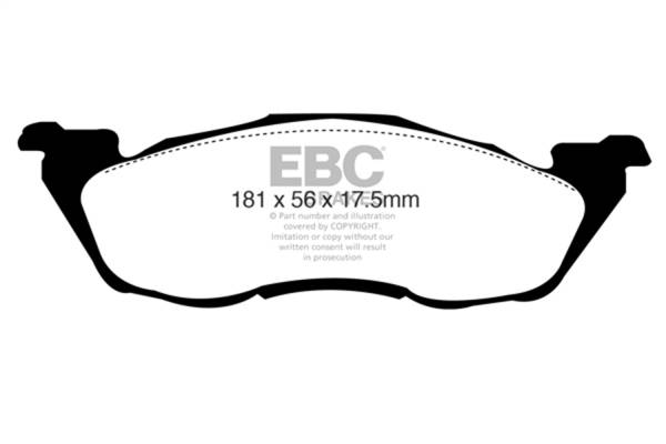 EBC Brakes - EBC Brakes Yellowstuff Street And Track Brake Pads DP41276R