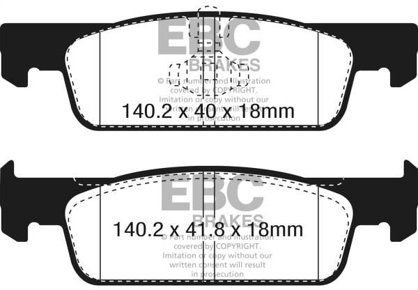 EBC Brakes - EBC Brakes Yellowstuff Street And Track Brake Pads DP42335R