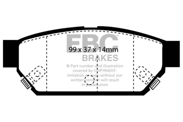 EBC Brakes - EBC Brakes Yellowstuff Street And Track Brake Pads DP4986R