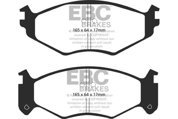 EBC Brakes - EBC Brakes 6000 Series Greenstuff Truck/SUV Brakes Disc Pads DP61250