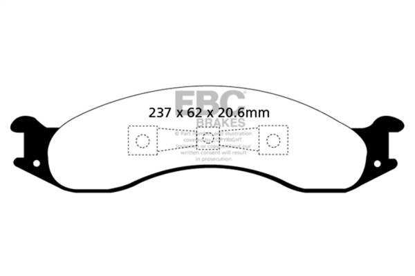 EBC Brakes - EBC Brakes 6000 Series Greenstuff Truck/SUV Brakes Disc Pads DP61257