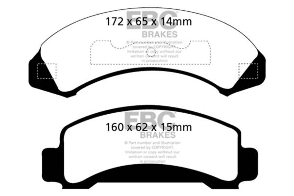 EBC Brakes - EBC Brakes 6000 Series Greenstuff Truck/SUV Brakes Disc Pads DP61272