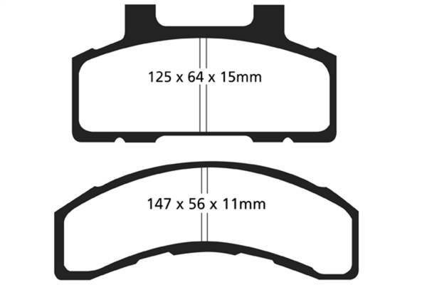 EBC Brakes - EBC Brakes 6000 Series Greenstuff Truck/SUV Brakes Disc Pads DP61240