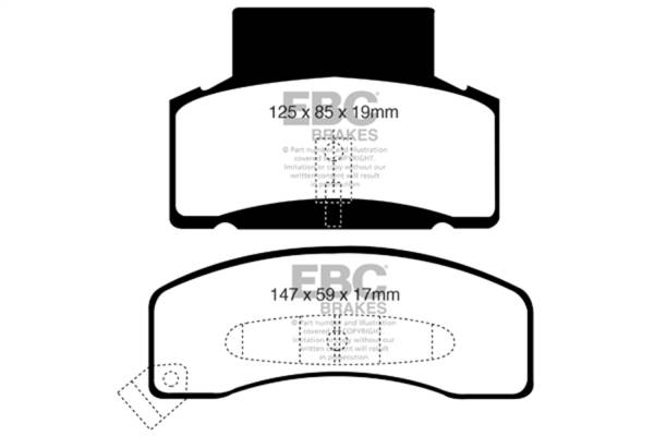 EBC Brakes - EBC Brakes 6000 Series Greenstuff Truck/SUV Brakes Disc Pads DP61268