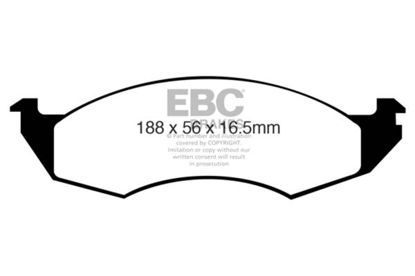 EBC Brakes - EBC Brakes 6000 Series Greenstuff Truck/SUV Brakes Disc Pads DP61269