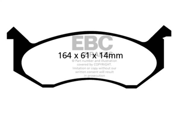 EBC Brakes - EBC Brakes 6000 Series Greenstuff Truck/SUV Brakes Disc Pads DP61277