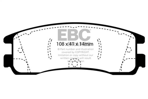 EBC Brakes - EBC Brakes 6000 Series Greenstuff Truck/SUV Brakes Disc Pads DP61122