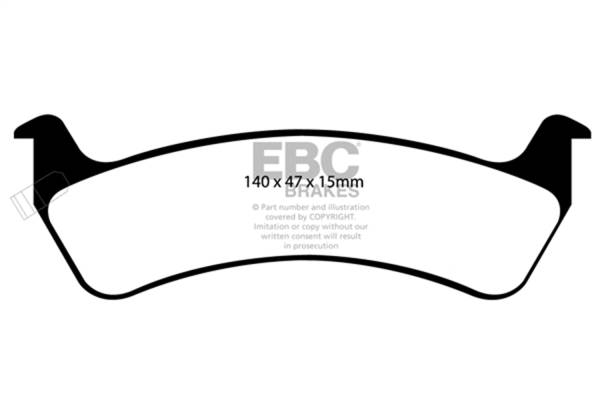 EBC Brakes - EBC Brakes 6000 Series Greenstuff Truck/SUV Brakes Disc Pads DP61129