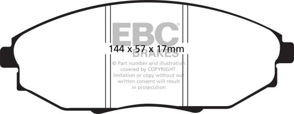 EBC Brakes - EBC Brakes Ultimax OEM Replacement Brake Pads UD1031