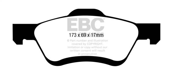 EBC Brakes - EBC Brakes Ultimax OEM Replacement Brake Pads UD10471