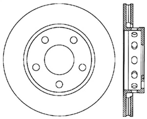 StopTech - StopTech Sport Slotted Cryo Brake Rotor; Rear Left