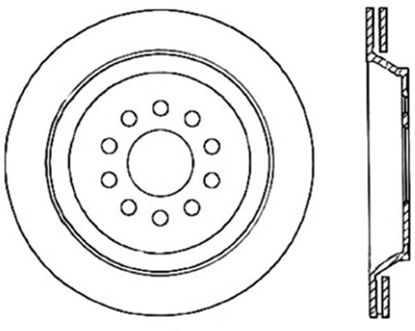 StopTech - StopTech Sport Slotted Cryo Brake Rotor; Rear Left