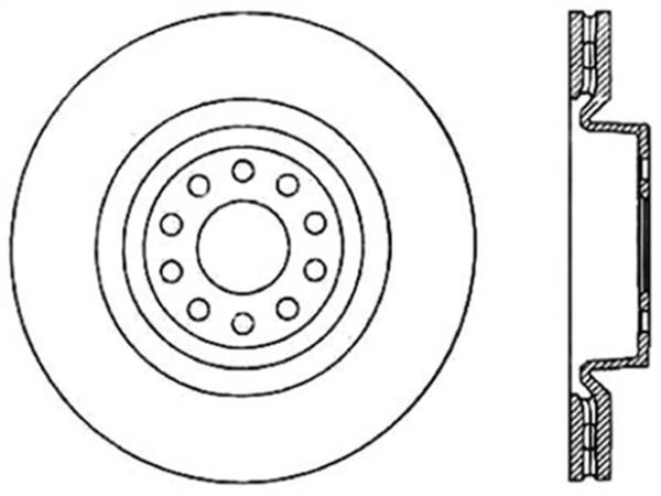 StopTech - StopTech Sport Cryo Drilled/Slotted Brake Rotor; Front Right