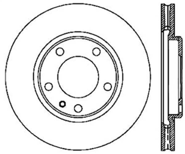 StopTech - StopTech Sport Drilled/Slotted Brake Rotor; Front Left