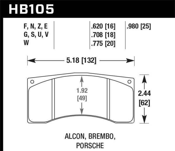 Hawk Performance - Hawk Performance Blue 9012 Disc Brake Pad - HB105E.620