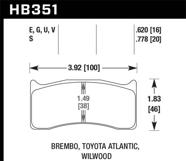 Hawk Performance - Hawk Performance Blue 9012 Disc Brake Pad - HB351E.620