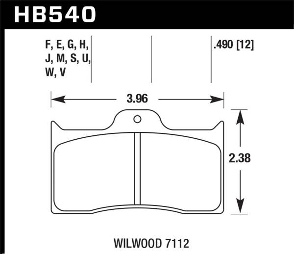 Hawk Performance - Hawk Performance Blue 9012 Disc Brake Pad - HB540E.490