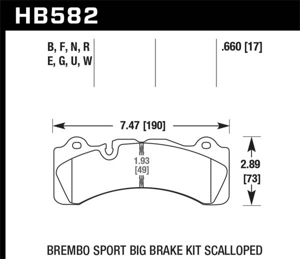 Hawk Performance - Hawk Performance Blue 9012 Disc Brake Pad - HB582E.660