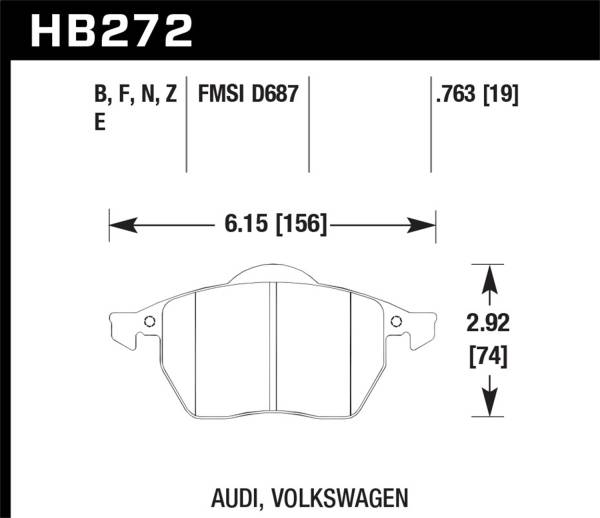 Hawk Performance - Hawk Performance HP Plus Disc Brake Pad