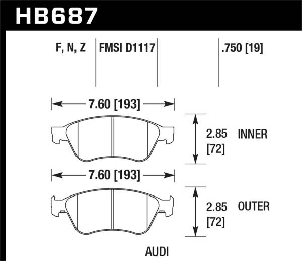 Hawk Performance - Hawk Performance HP Plus Disc Brake Pad