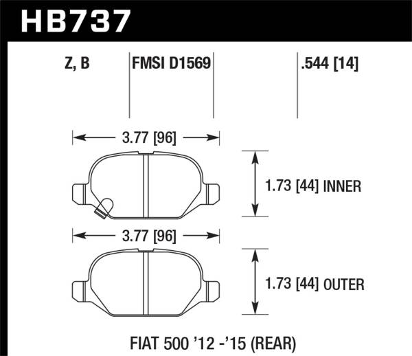 Hawk Performance - Hawk Performance HPS 5.0 Disc Brake Pad