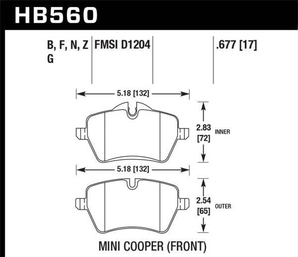 Hawk Performance - Hawk Performance Performance Ceramic Disc Brake Pad