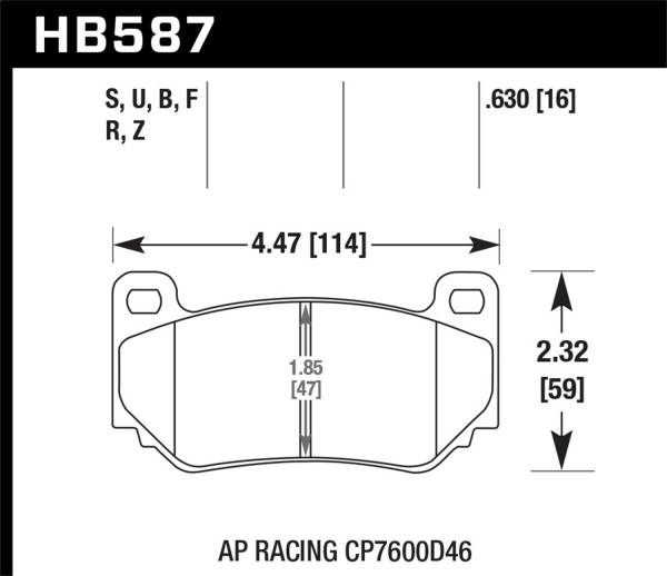 Hawk Performance - Hawk Performance Performance Ceramic Disc Brake Pad