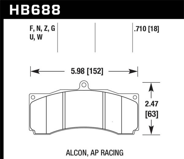 Hawk Performance - Hawk Performance Performance Ceramic Disc Brake Pad