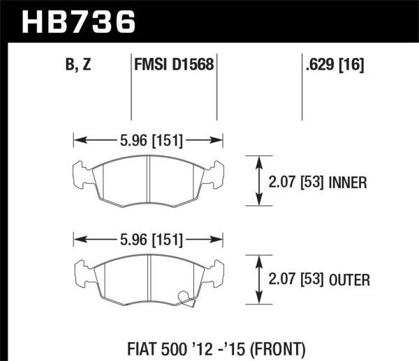 Hawk Performance - Hawk Performance Performance Ceramic Disc Brake Pad