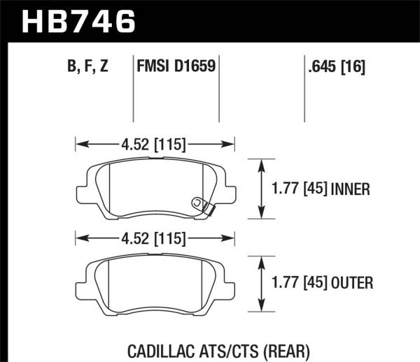 Hawk Performance - Hawk Performance Performance Ceramic Disc Brake Pad