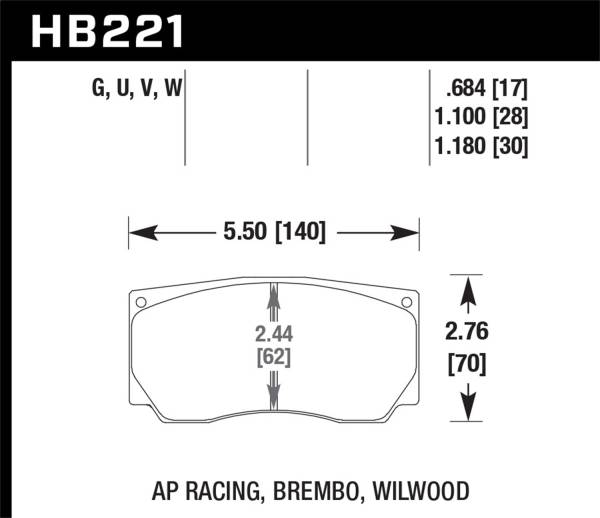 Hawk Performance - Hawk Performance DTC-60 Disc Brake Pad