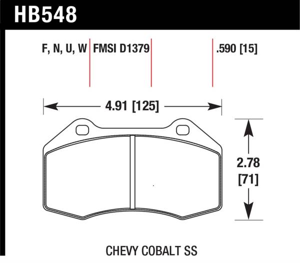 Hawk Performance - Hawk Performance DTC-60 Disc Brake Pad