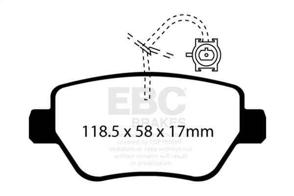 EBC Brakes - EBC Brakes Redstuff Ceramic Low Dust Brake Pads